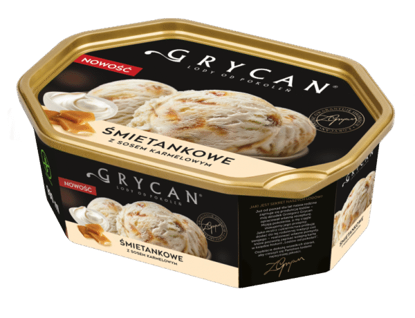 GRYCAN ŚMIETANKOWE Z SOSEM KARMELOWYM 900ml (4szt)