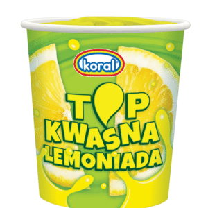 KUBEK TOP O SMAKU KWAŚNEJ LEMONIADY KORAL 150ml/24szt.