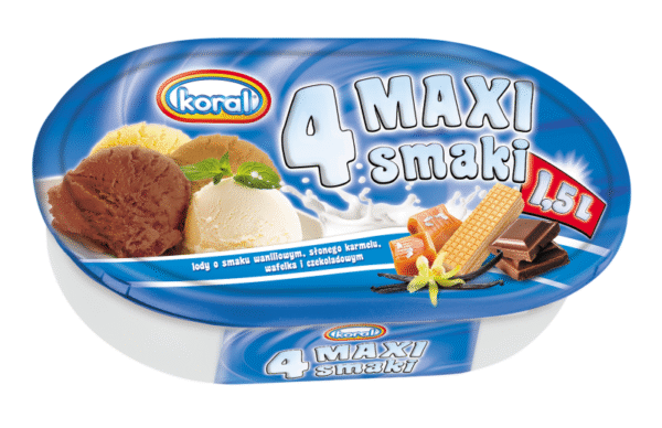 MAXI 4 SMAKI WAN/CZEK/SL.KAR/WAFELEK 1,5L/6szt KORAL.