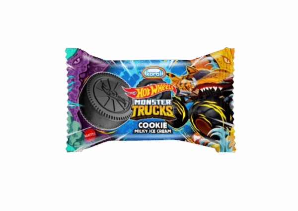 HOT WHEELS COOKIE - MLECZNE W CIAST. (100ml/24szt) KORAL.