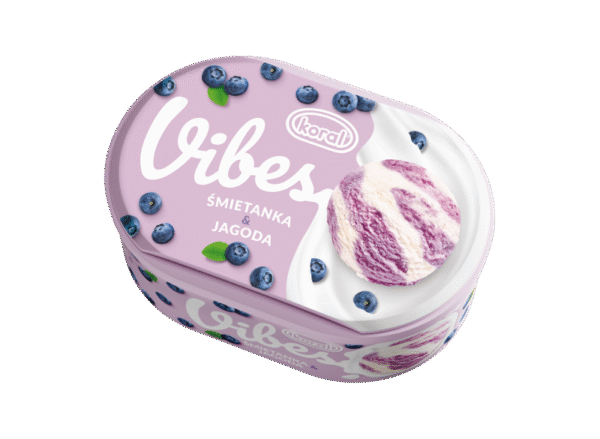 VIBES ŚMIETANKOWO-JAGODOWE 1L KORAL (6szt).