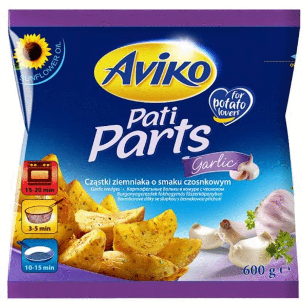 CZĄSTKI ZIEMNIACZKA O SMAKU CZOSNKOWYM 600g AVIKO.