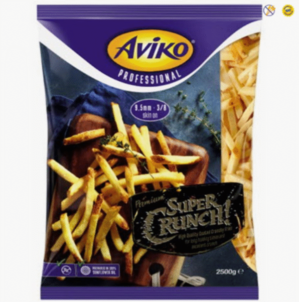 SUPER CRUNCH FRIES 9.5MM ZE SKÓRKĄ (2.5KG) AVIKO.