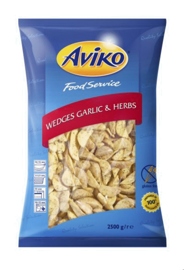 CZĄSTKI ZIEMNIAKA (GARLIC&HERBS WEDGES) 2.5KG AVIKO.