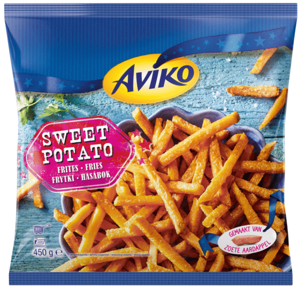 FRYTKA Z BATATA KARBOWANE 450G AVIKO.