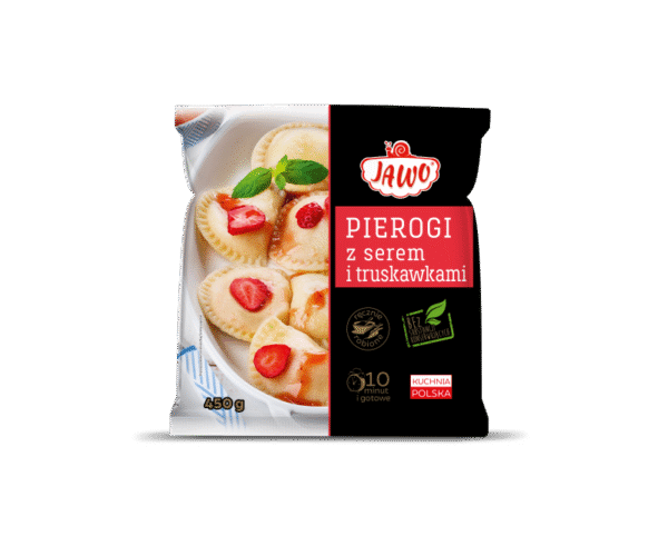 PIEROGI SER TRUSKAWKA JAWO 450G.