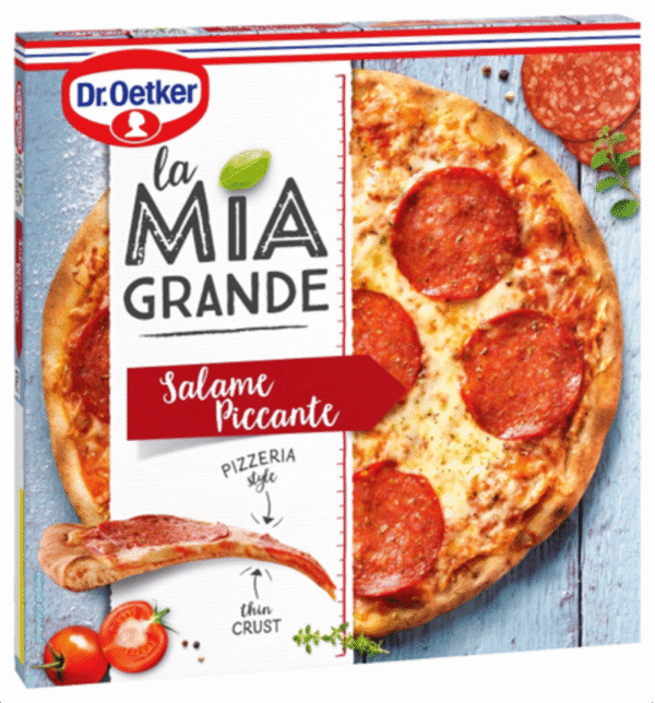 LA MIA GRANDE SALAMI PIKANTNE 400G PIZZA.