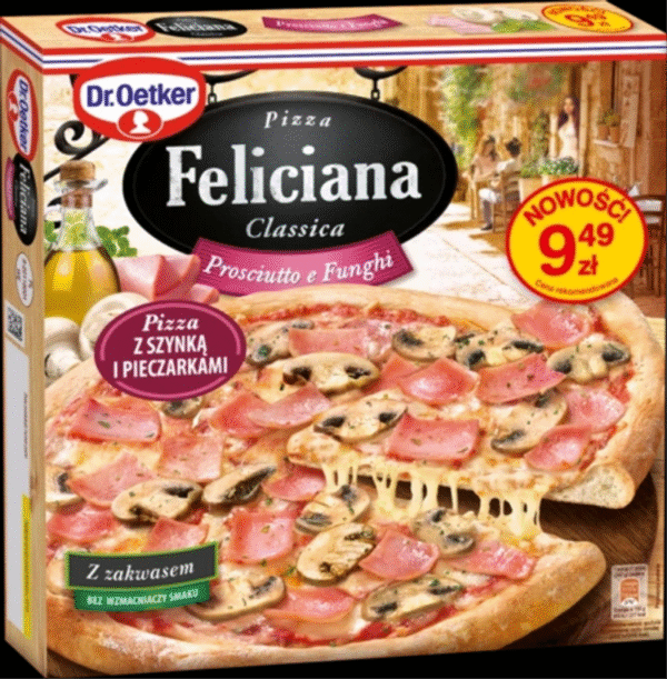 PIZZA FELICIANA SZYNKA I PIECZARKA 340G.