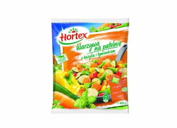 WARZYWA NA PATEL Z BAZYLIĄ 450G HORTEX.