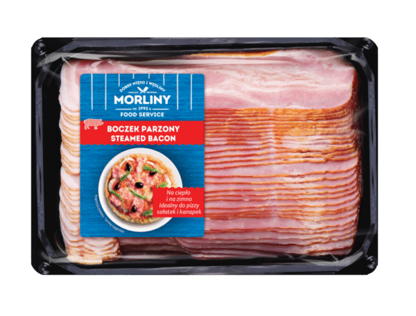 BOCZEK WĘDZONY PARZONY W PLASTRACH 700g ANIMEX.