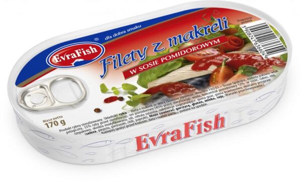 FILET Z MAKRELI W POMIDOR. 170g.
