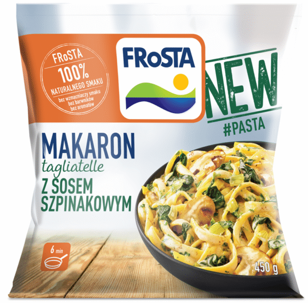 MAKARON TAGLIATELLE Z SOSEM SZPINAK. 450G FROSTA.