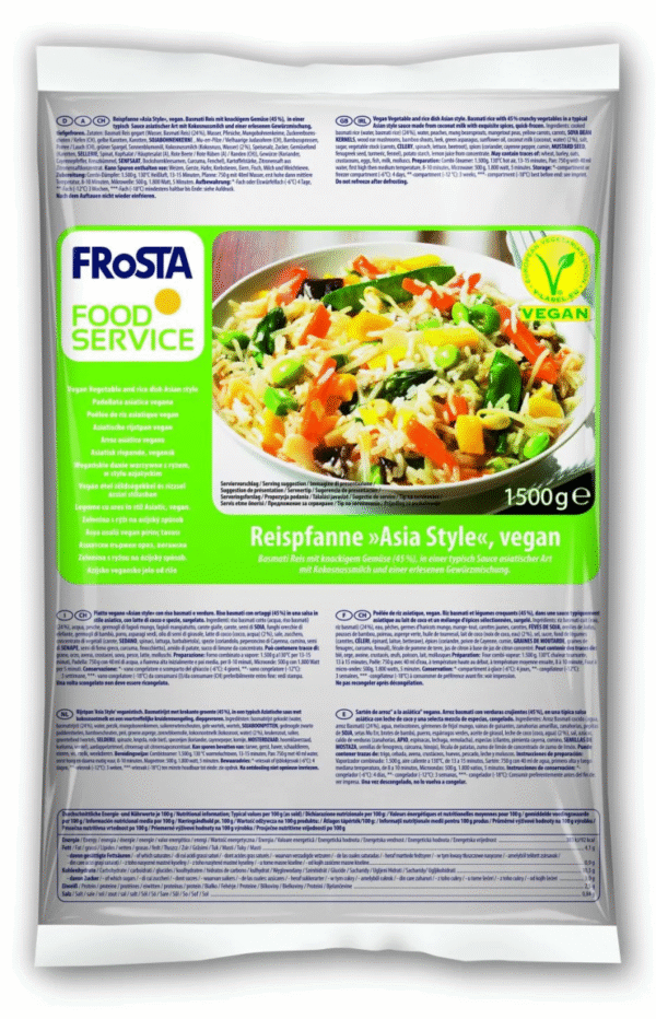 WEGE. RYŻ Z WARZYWAMI PO AZJATYCKU 1.5KG (9KG) FROSTA.