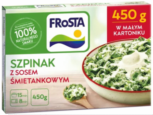 SZPINAK Z SOSEM ŚMIETANOWYM 450G FROSTA.