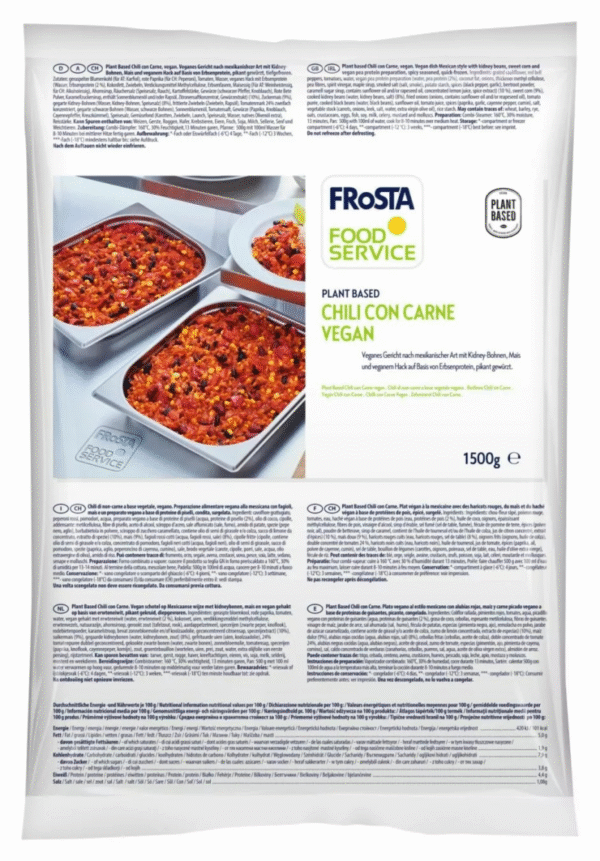 ROŚLINNE CHILI SIN CARNE 1,5KG FROSTA.