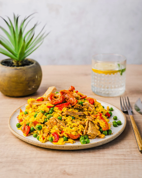 PAELLA Z ROŚLINNYM A'LA KURCZAKIEM 1,5KG FROSTA.