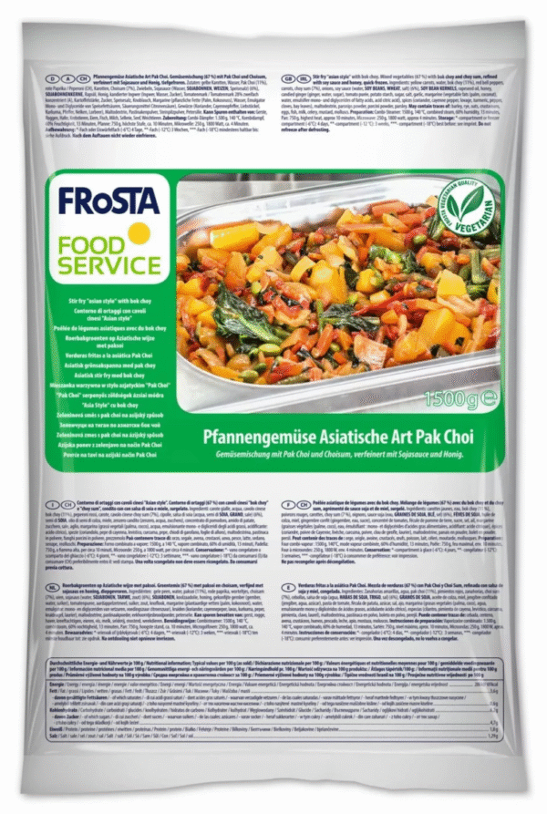 WARZYWA W STYLU AZJATYCKIM Z KAPUSTĄ PAK CHOI 1,5KG FROSTA.