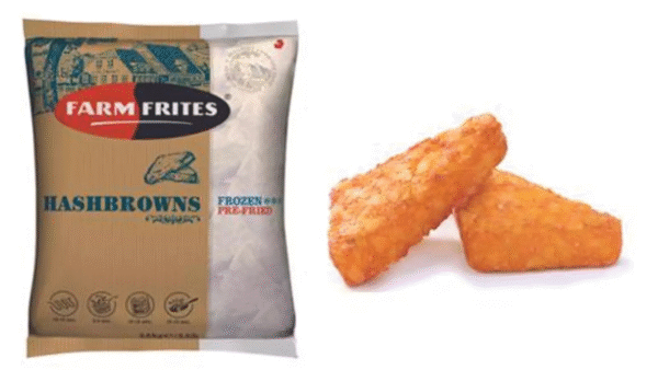 FARM HASHBROWNS WITH ONION 2,5KG. (10kg)