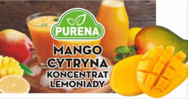 KONCENT. LEMONIADY MANGO CYTRYNA 1L PURENA (6)