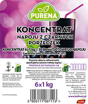 KONCENTRAT NAPOJU Z CZARNYCH PORZECZEK 1L(6) PURENA