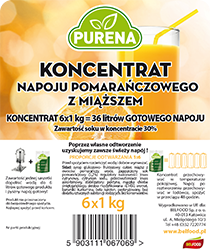 ZAGESZCZONY SOK POMARAŃCZOWY 10 KG PURENA.