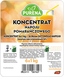 KONCENT. NAPOJU POMARAŃCZOWEGO 1L PURENA (6)