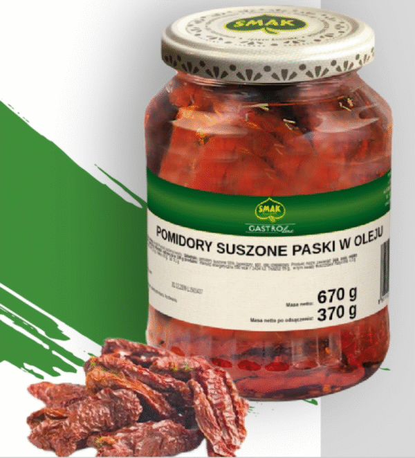 SMAK POMIDORY SUSZ. W OLEJU PASKI 670G.
